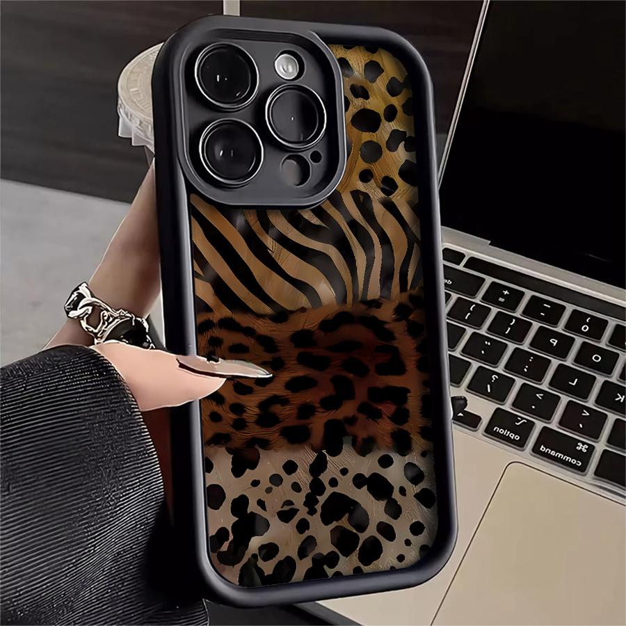 Phone Case - Phone Case - One Piece of a Leopard And Zebra Patterned Phone Case Compatible with for Apple iPhone 17 E Air Pro ProMax iPhone16 15 14 Plus 13 12 Mini 11 X XS XR