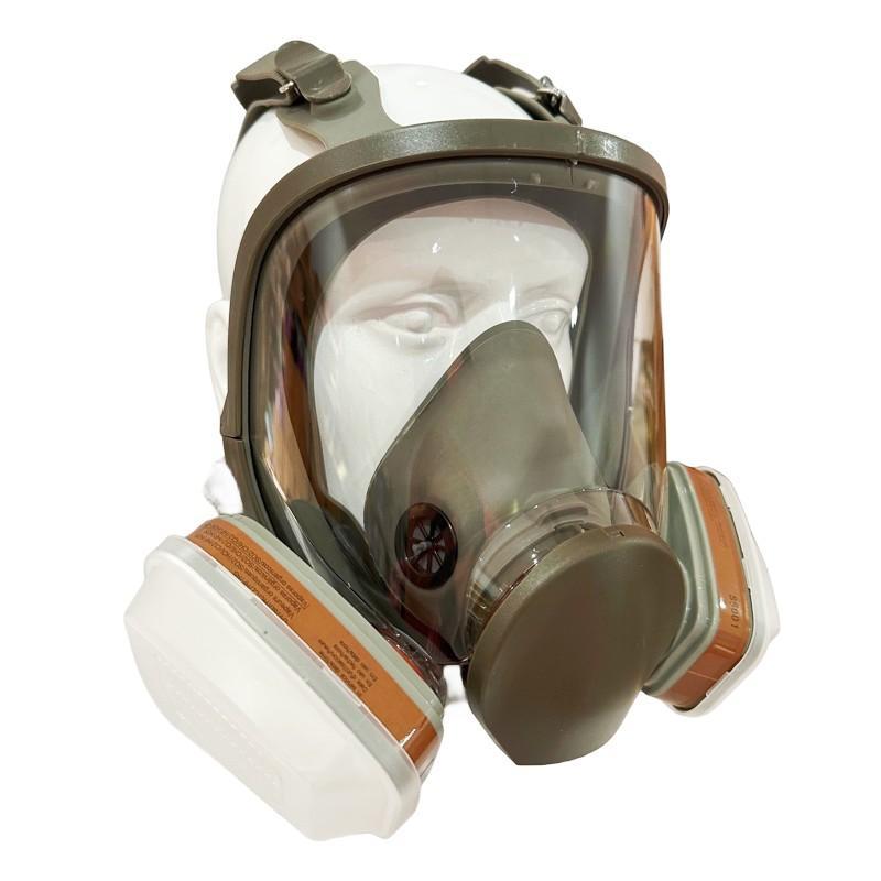 Reusable Full Face Mask with Filter Box (1 Set), 17 in 1 Full Face Mask, Dustproof & Gasproof Full Face Mask, Suitable for Painting, Woodworking, Construction, Grinding, Spraying, Chemicals, DIY, Respirator Mask