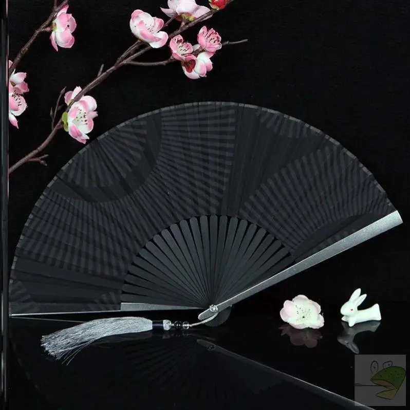 Titanium Alloy Fan Boys Iron Fan Pure Metal Fan Metal Folding Fan Aluminum Alloy Material