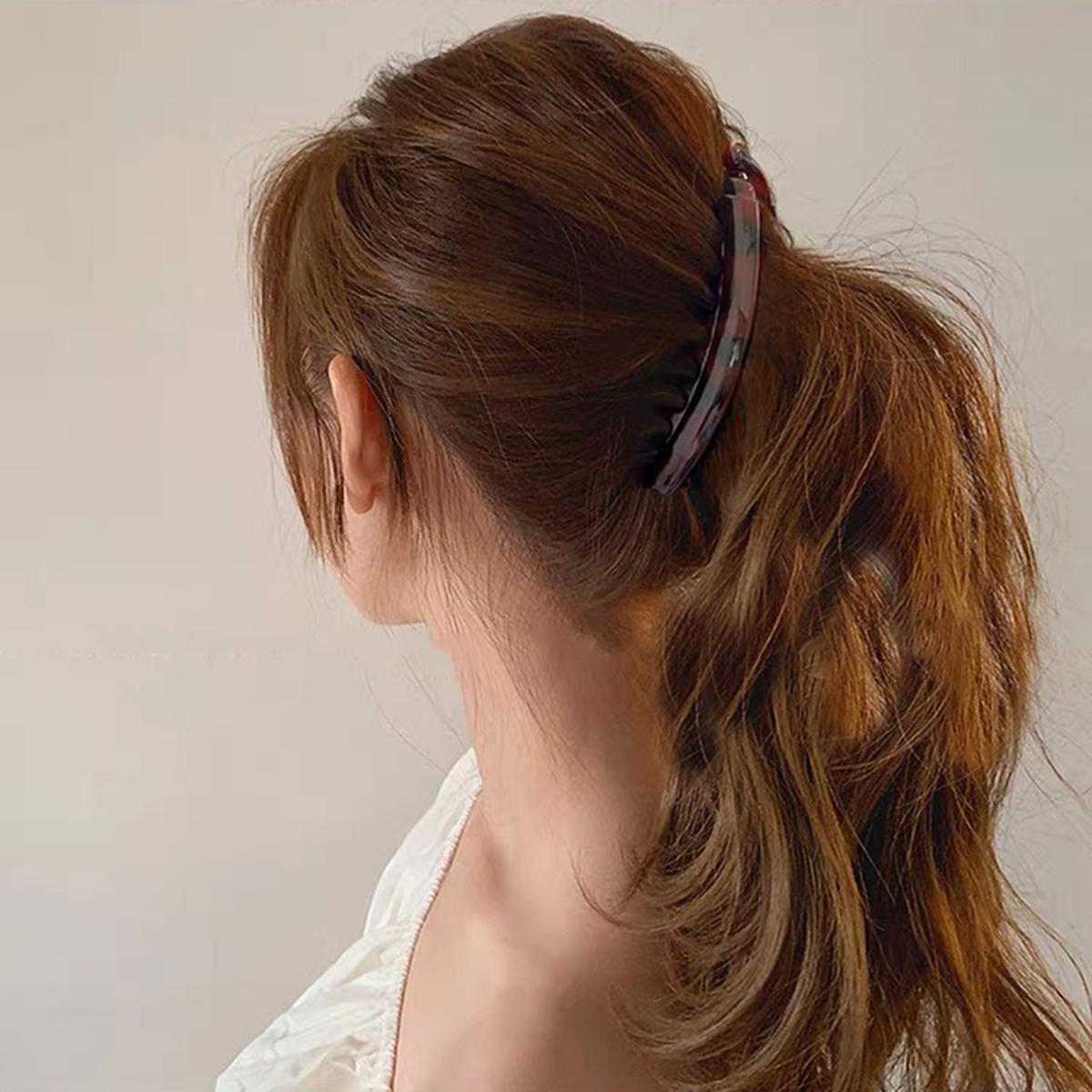 AWAYTR 4Pcs/Set Elegant Large Banana Hair Clips for Women Fashionable Banana Clip for All Hair Types Vintage Hair Clips Ponytail Clip AWAYTR 4Pcs/Set Elegant Large Banana Hair Clips for Women Fashionable Banana Clip for All Hair Types Vintage Hair Clips Ponytail Clip