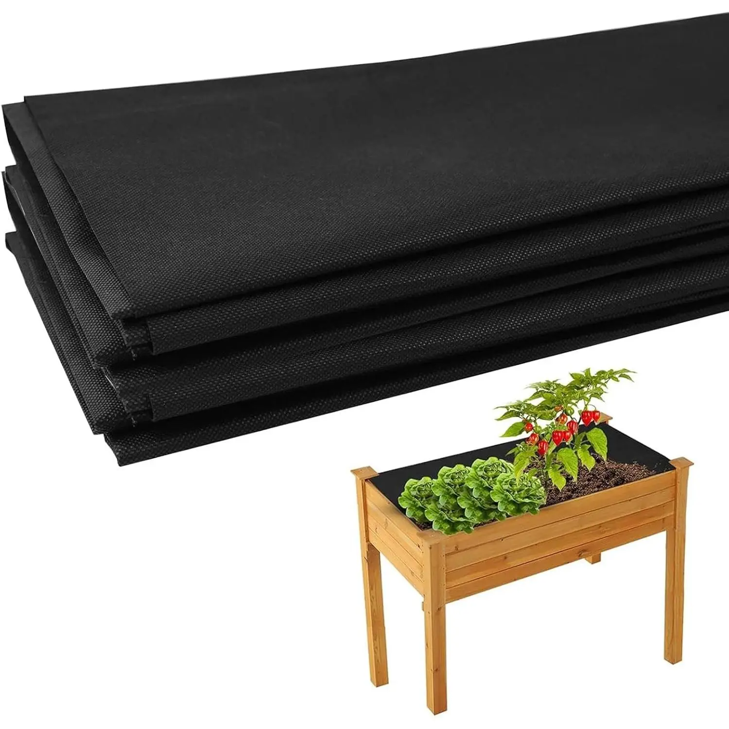 63x83 Inch Planter Liner, Fabric Planter Basket Liner for Large Veg Trough, Non Woven Fabric  Liners,  Felt Window Box Liners, Outdoor Raised Bed Planter Liner for Garden Flower Pot
