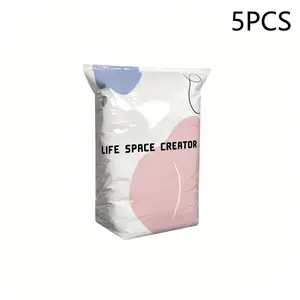Reusable Vacuum Compression Bags Set of 5, No Pump Needed, Ideal for Clothes and Bedding, Space-Saving Storage Solution