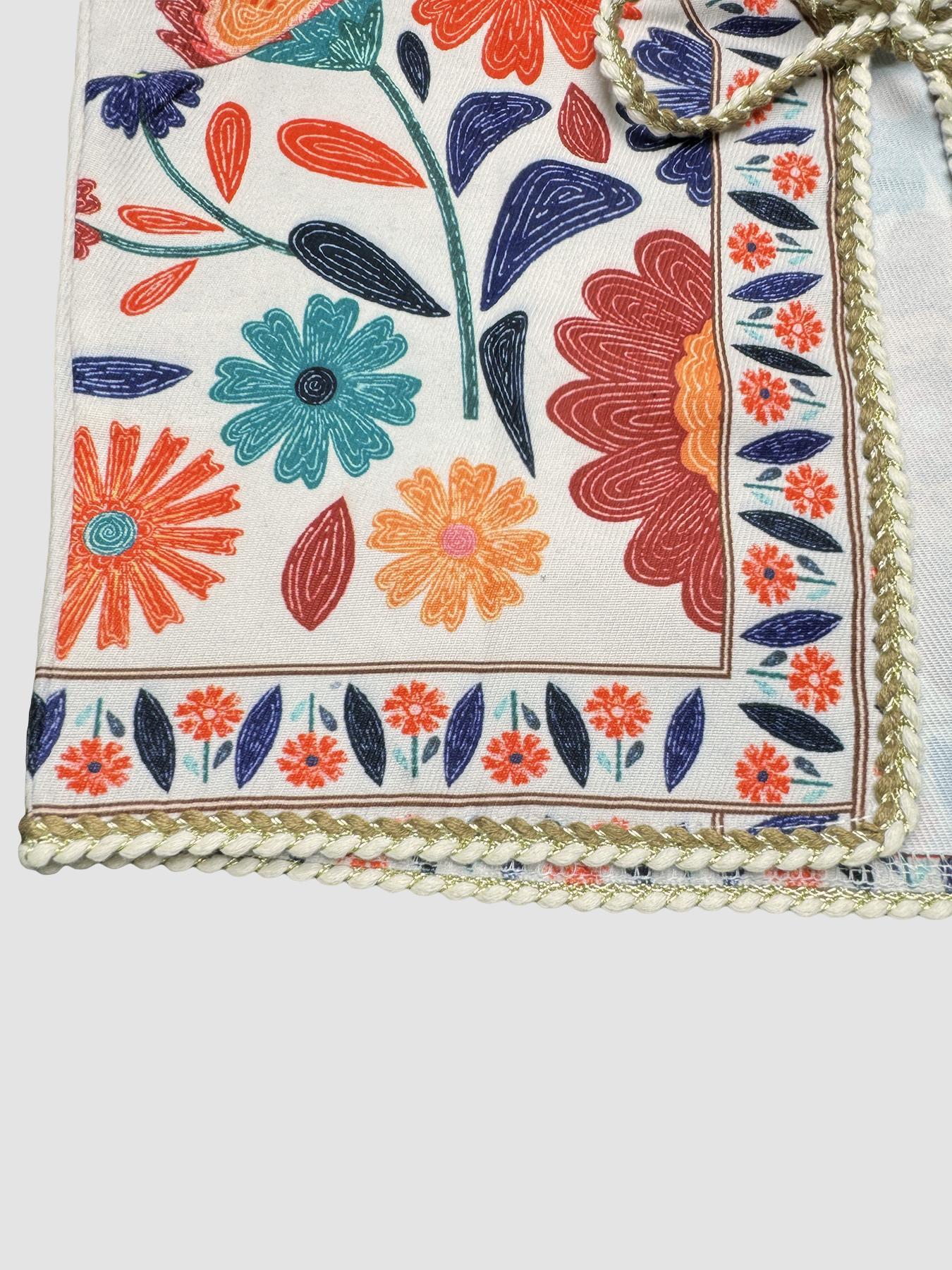 Women's Floral Print Tie Front Crop Tank Top, Boho Bohemian Sleeveless Top for Summer, Ladies Clothes for Beach Vacation