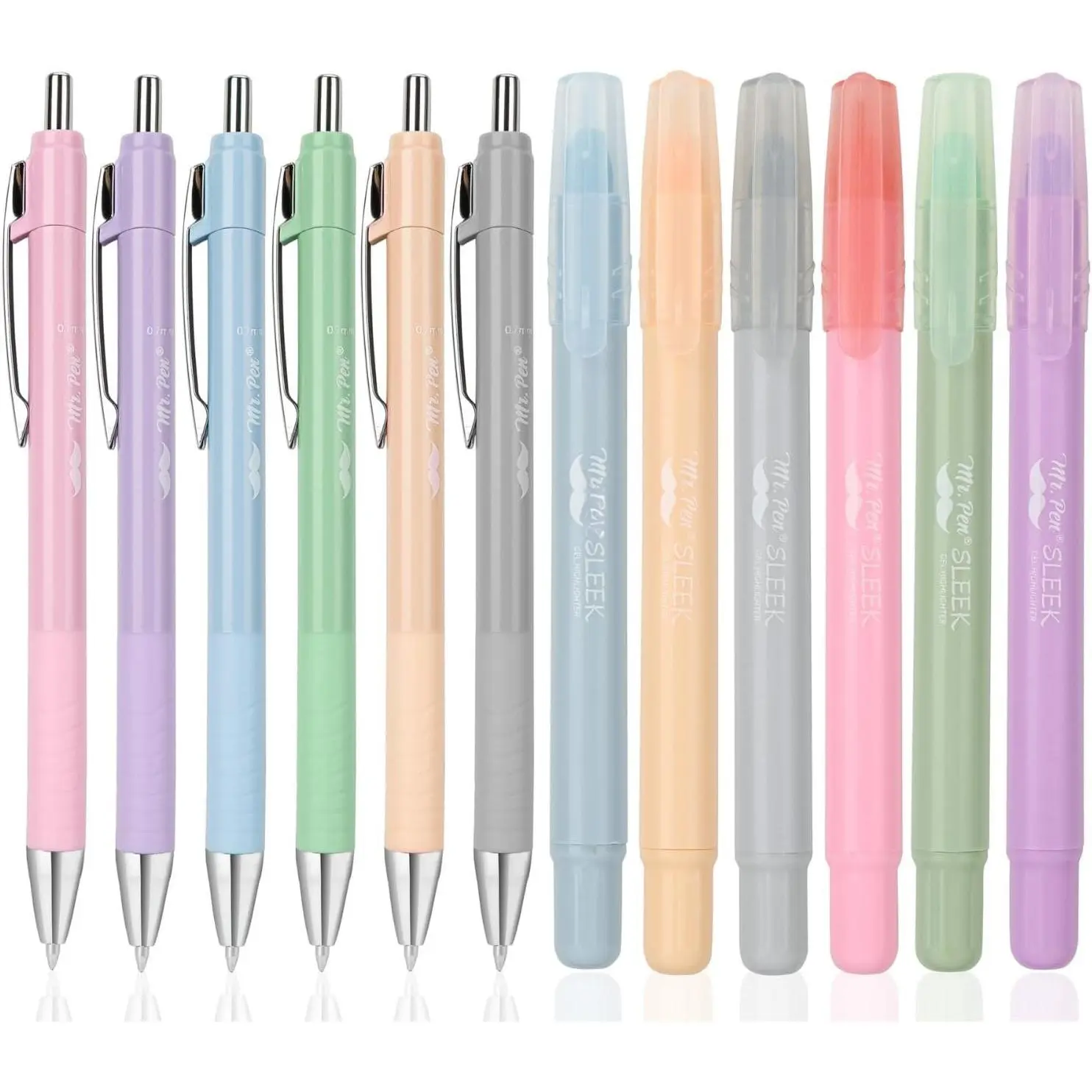 12-Pack No Bleed Safe Gel Highlighters with Colored Ink, Quick-Drying, Smooth Write for Journaling, Note-Taking