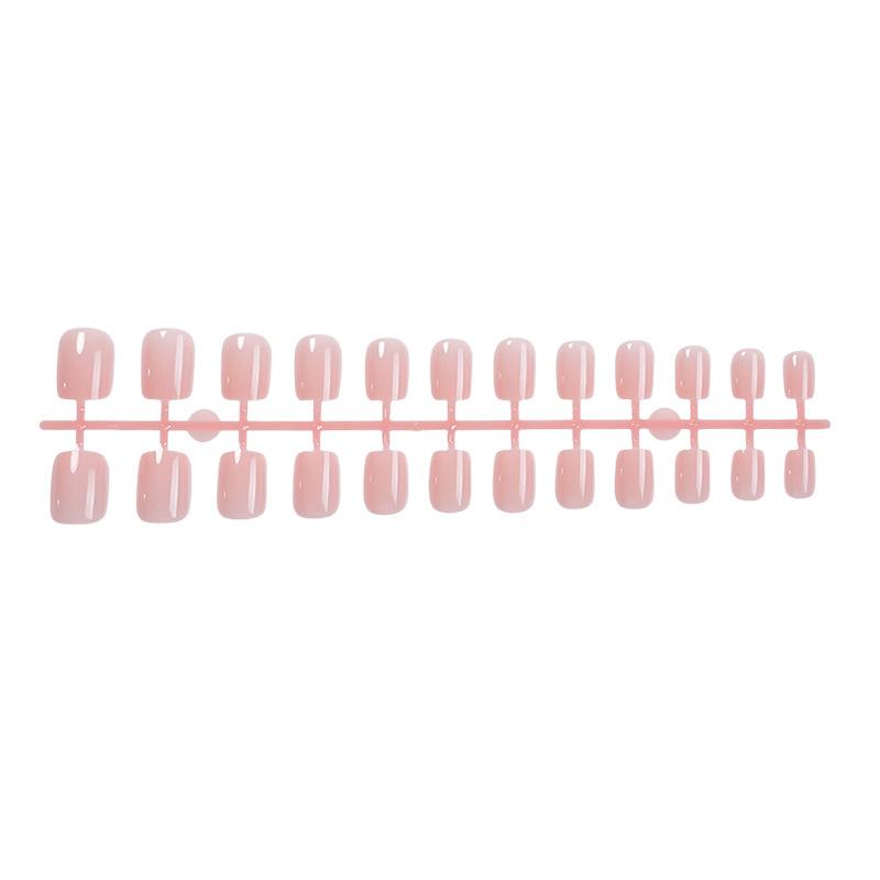 Wearable Nails, Removable Solid Color Nail Stickers, Wholesale of Finished Fake Nails, Short Style Manicure