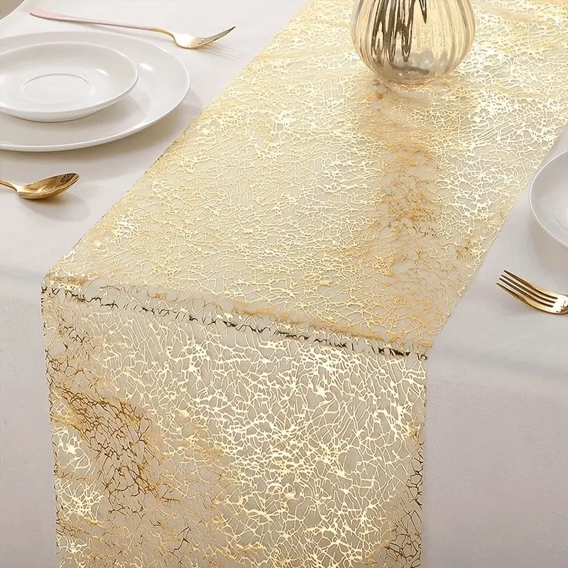 1pc Sequin Mesh Tablecloth for Dining Table, Table Linen, Table Covers, Wedding Birthday Baptism Party Decor, 28x275 Cm, Perfect for Young Adult Parties and Celebrations