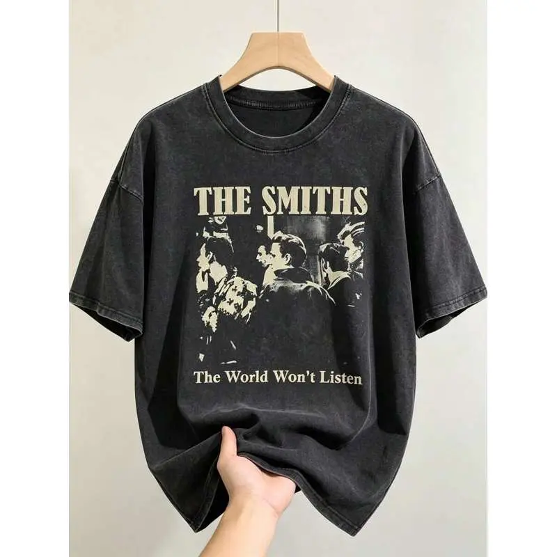 EWH Men's T - Shirt, Music Culture Style, Th E Smiths Graphic, Loose Fit, Short Sleeved, Top DG004