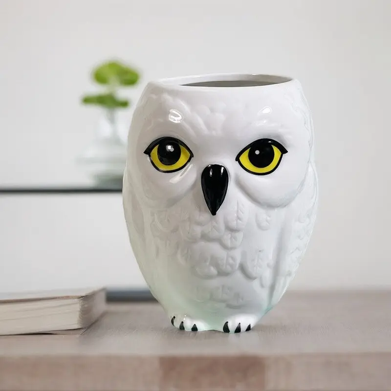 Creative Owl Ceramic 3D Relief Mug, Office Coffee Milk Cup, Funny Water Glass, Birthday Gift, Unique Design, Durable Material