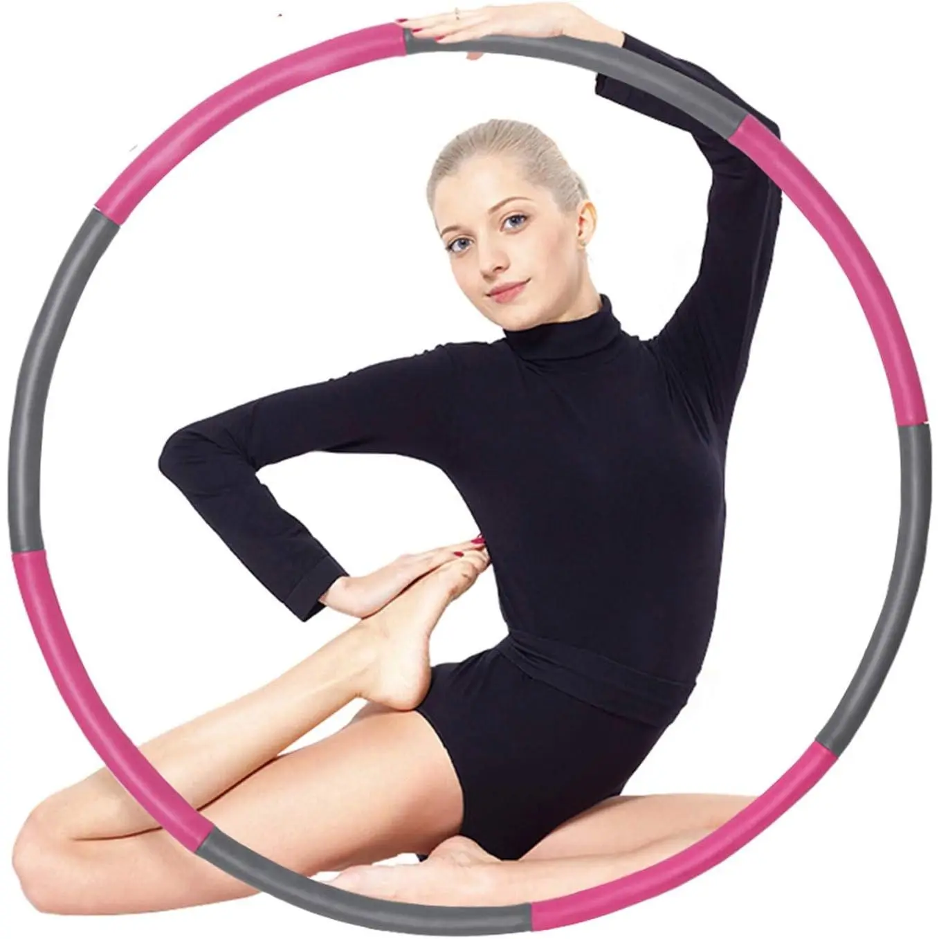 Fitness Exercise Weighted Hoop, Detachable and Size Adjustable Design,   by Fun Way,    Model  Life