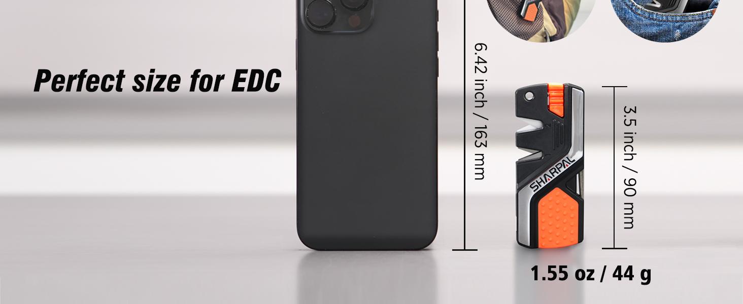 101N 6-in-1 Pocket Knife Sharpener & Survival Tool With Diamond Sharpening Rod, Fire Starter Ferro Rod, Whistle – For Straight & Serrated Blades, Knives (Sharpens, Repairs & Hones)