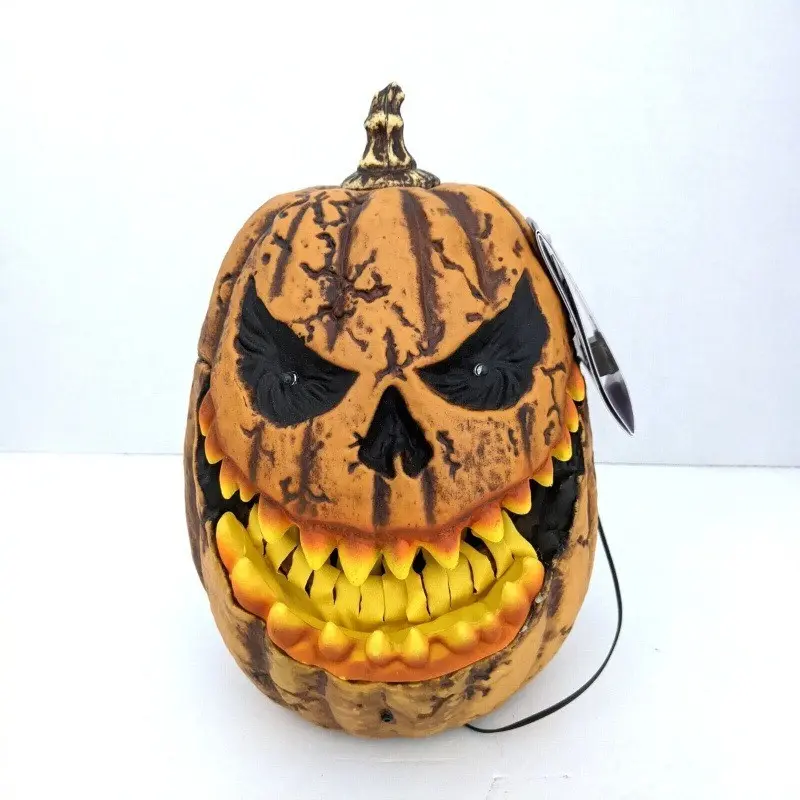 Height-Adjustable Pumpkin Halloween Prop, Stretchable to 33cm, Evil Pumpkin Ghost House Decoration, Perfect for Halloween Decorations