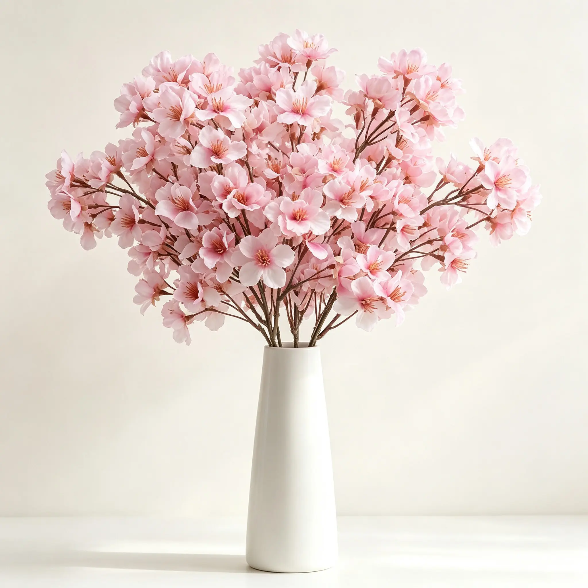 Realistic Cherry Blossom Branches, Silk Flowers, Home Vase Arrangement, Wedding Decoration, Elegant Floral Accent