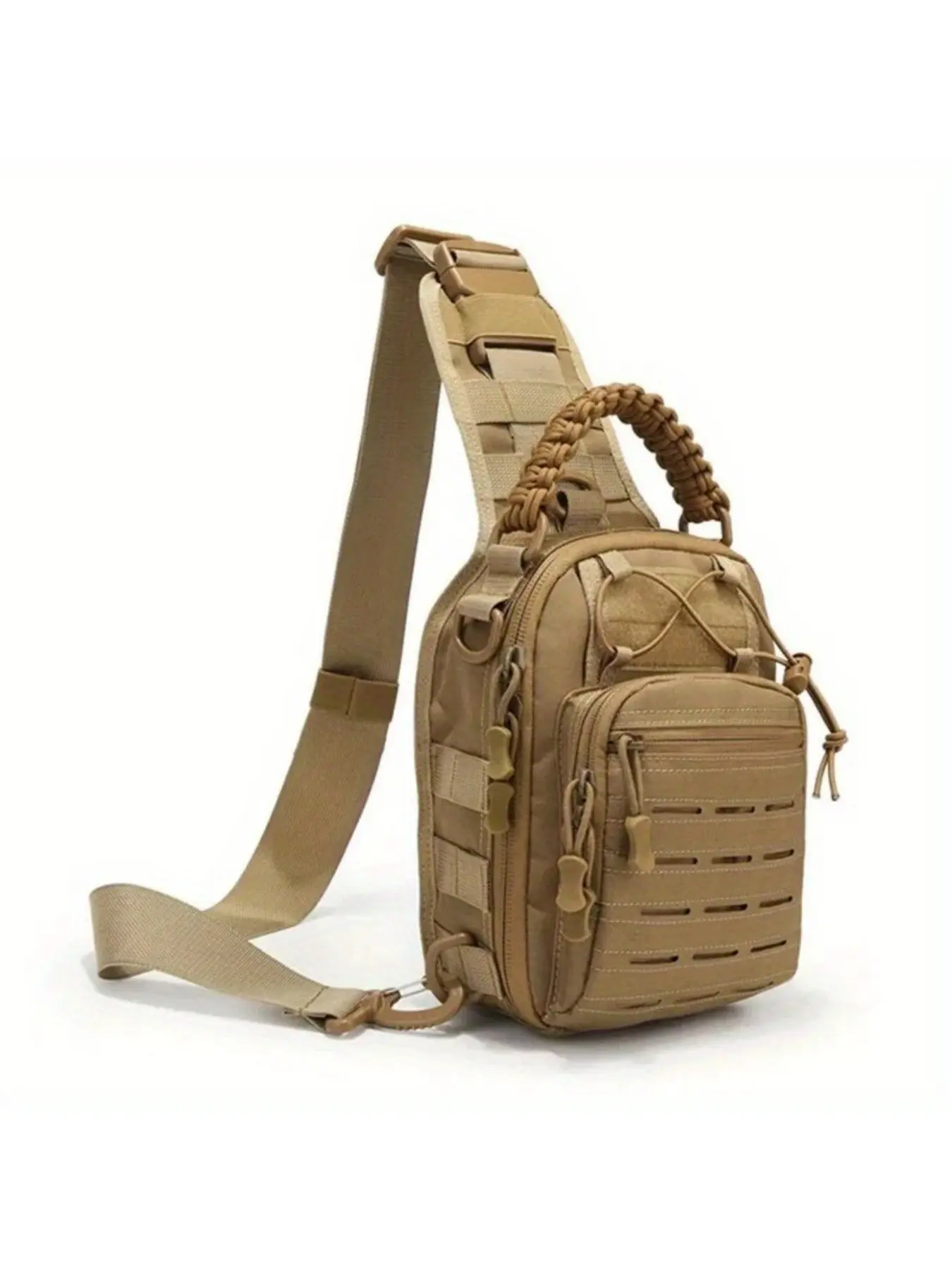 Men's Outdoor Chest Bag, Oxford Material, Punk Style, All Seasons, Portable Cycling Bag, Hiking Sports Bag, Anti-Splashing Design