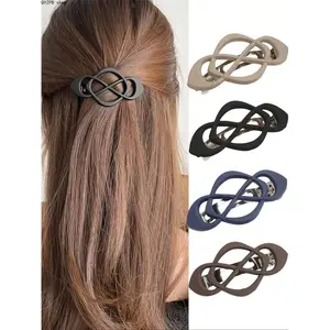 4pcs Stylish Hair Barrettes for Women & Girls, 4-Pack French Style Clips for Thick/thin/long/short Hair, Vintage Design Accessory Set Updo, Flat Hair Clips