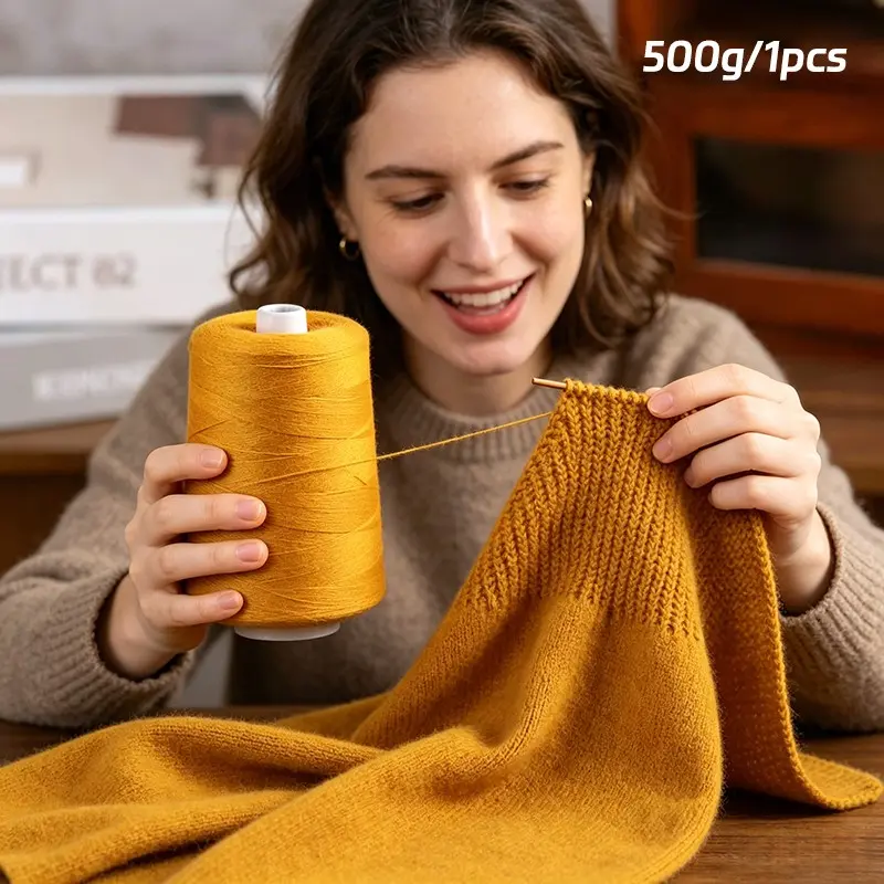 500g High-Quality Cashmere Yarn, Soft Warm Skin-Friendly, Machine & Hand Knitting, Ideal for Sweaters, Scarves, Hats, Blankets, Multiple Colors Available
