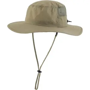 UPF50+ Mens Sun Hat Wide Brim Fishing Hat Womens UV Protection Cap Breathable Mesh Safari Gardening Bucket Hat