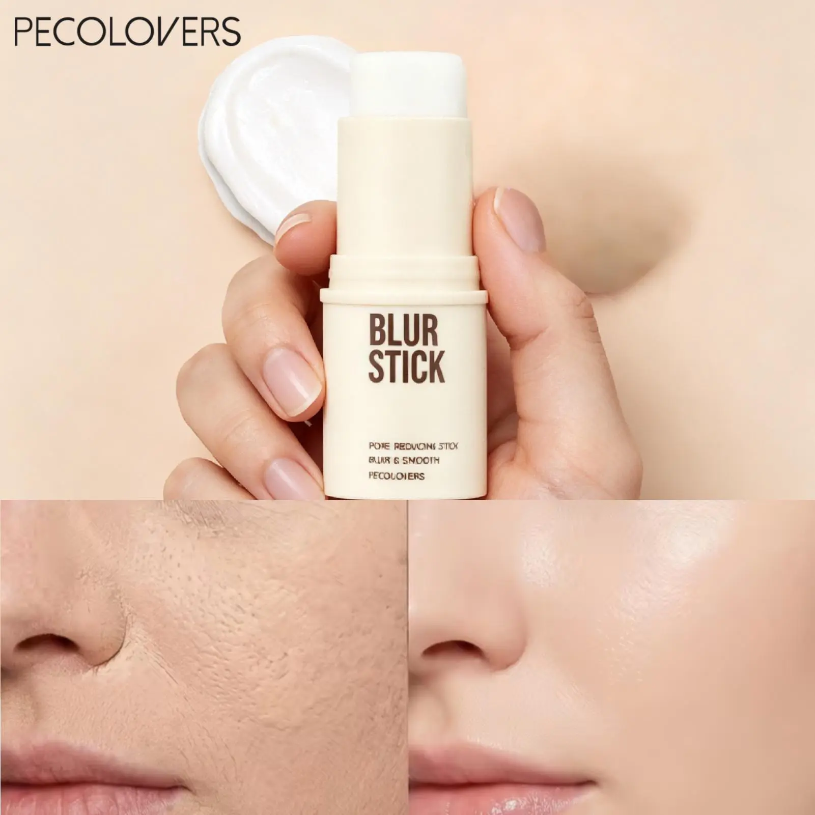 1PC Hydrating Primer Stick with Puff: Gentle, Non-irritating Base Stick Primer & Makeup Base. Featuring a Lightweight, Transparent  Texture, It Feels Fresh Non-sticky, Providing Long-lasting Hydration in a Portable, Travel-friendly Format.