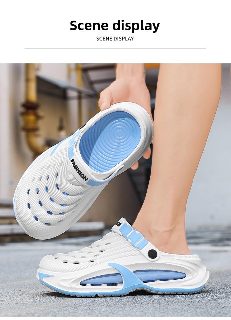 Summer Men's Clogs Outdoor Thick Sole Non-Slip Odor Resistant Durable Quick Drying Soft Beach Sandals 8810