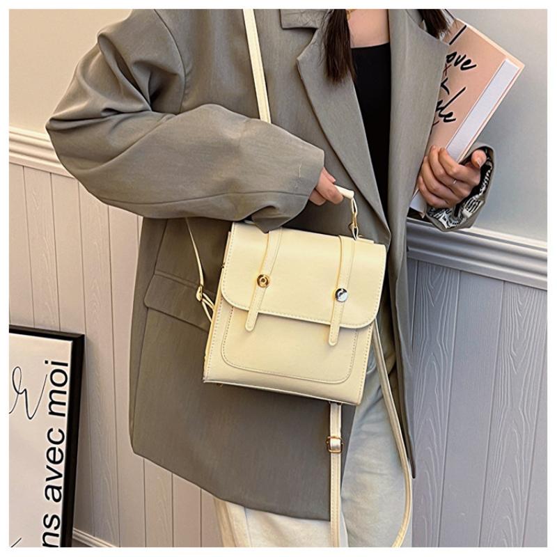 Large Capacity Simple Temperament Backpack, Western Style Casual Bag, Women's Bag