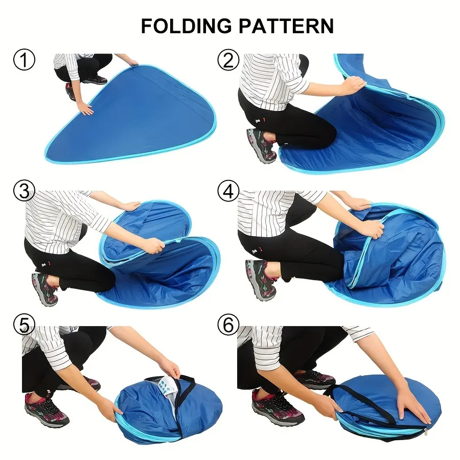 Large 2-3-person Family Compact and Durable Portable Pop-up Beach Tent, Including 6 Fixed Ground Piles.Including the Storage Bag.A Must-have for Camping.. Travel Supplies.Convenient Storage Is Very Suitable for Christmas and Halloween.