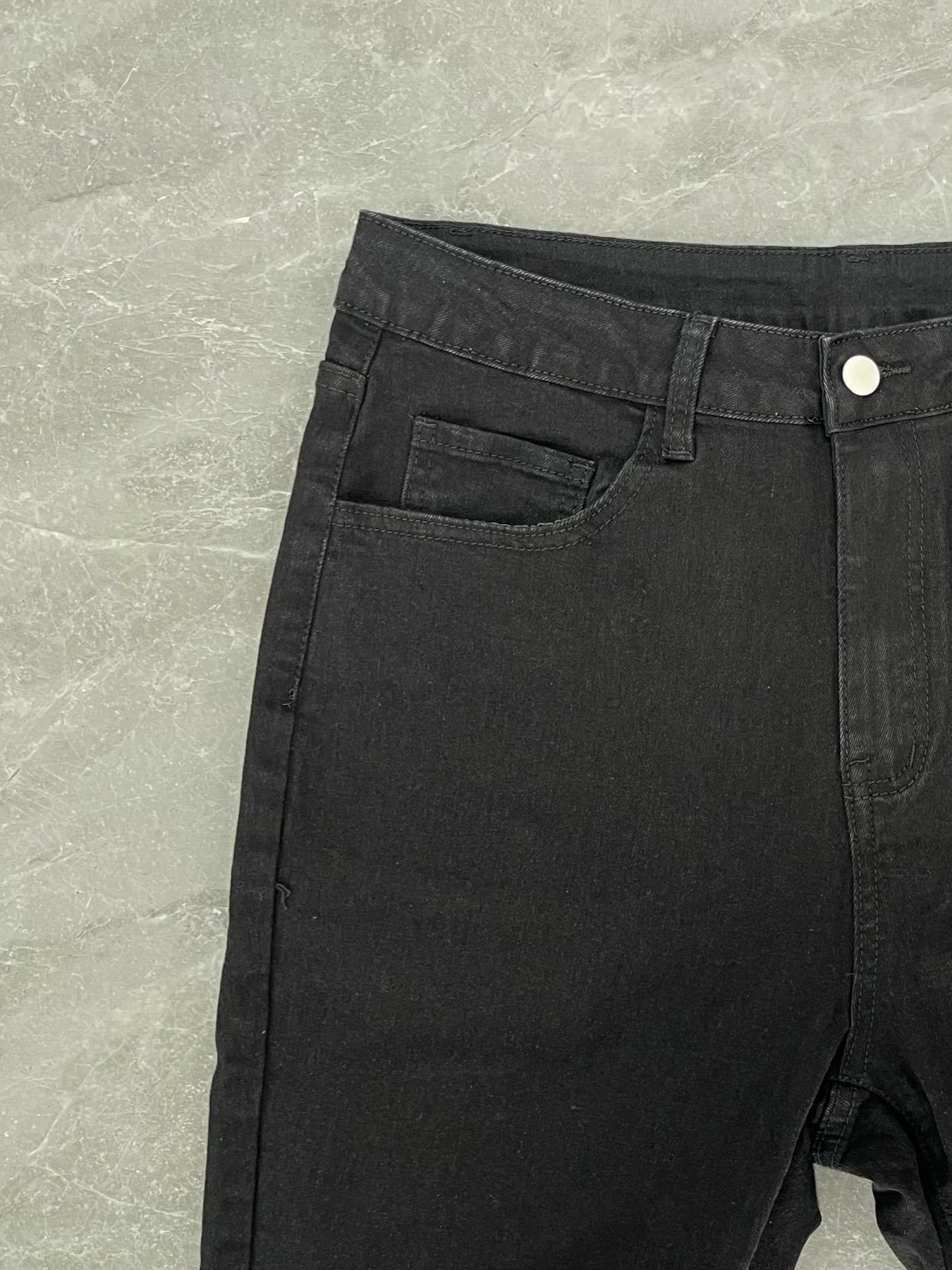 【Plus Size】 Basic Solid Color Flare Leg Jeans, Casual Comfy Denim Pants for Daily Wear, Women's Bottoms for All Seasons