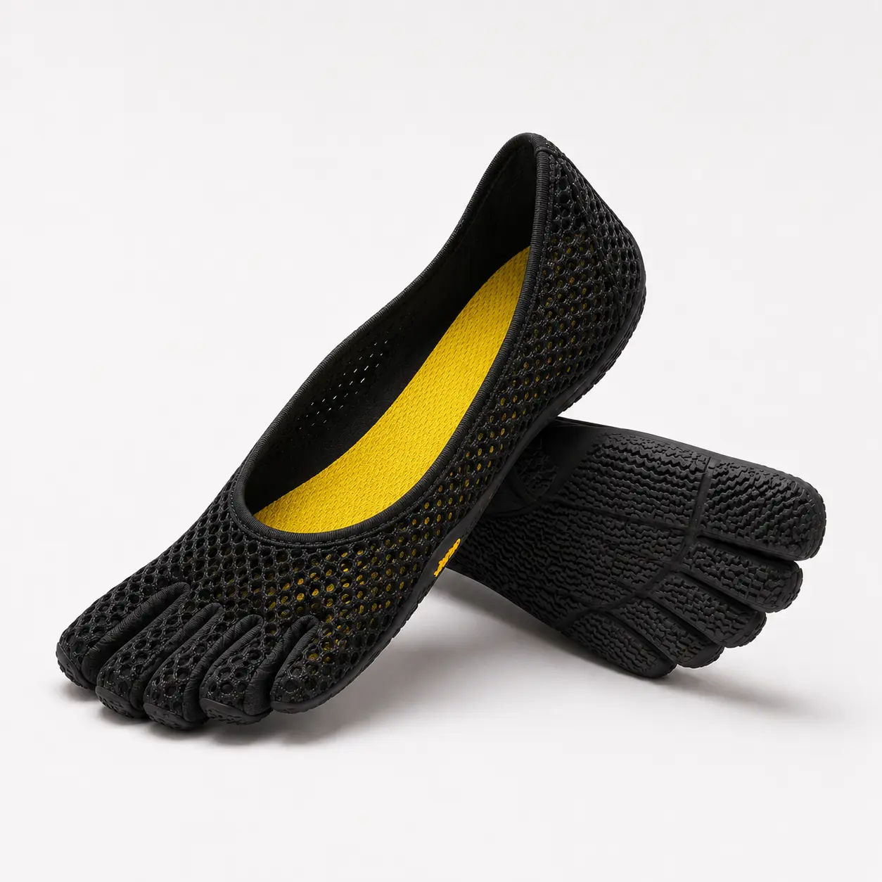 Women's New FiveFingers Split-Toe Ballet Flats - Lace Up, Barefoot Fit, All Season, Lightweight Non-Slip Sole, Breathable Sports Footwear for Dance & Yoga, Training, Flat Shoe, Synthetic Pu