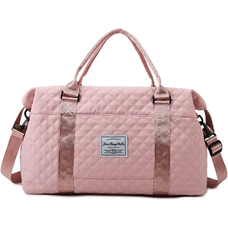 Large Capacity Travel Tote Bag, Versatile Shoulder/crossbody Bag, Dual Side Pockets, Dry/wet Separation, Ideal for Travel and Fitness, Summer Travel Bag