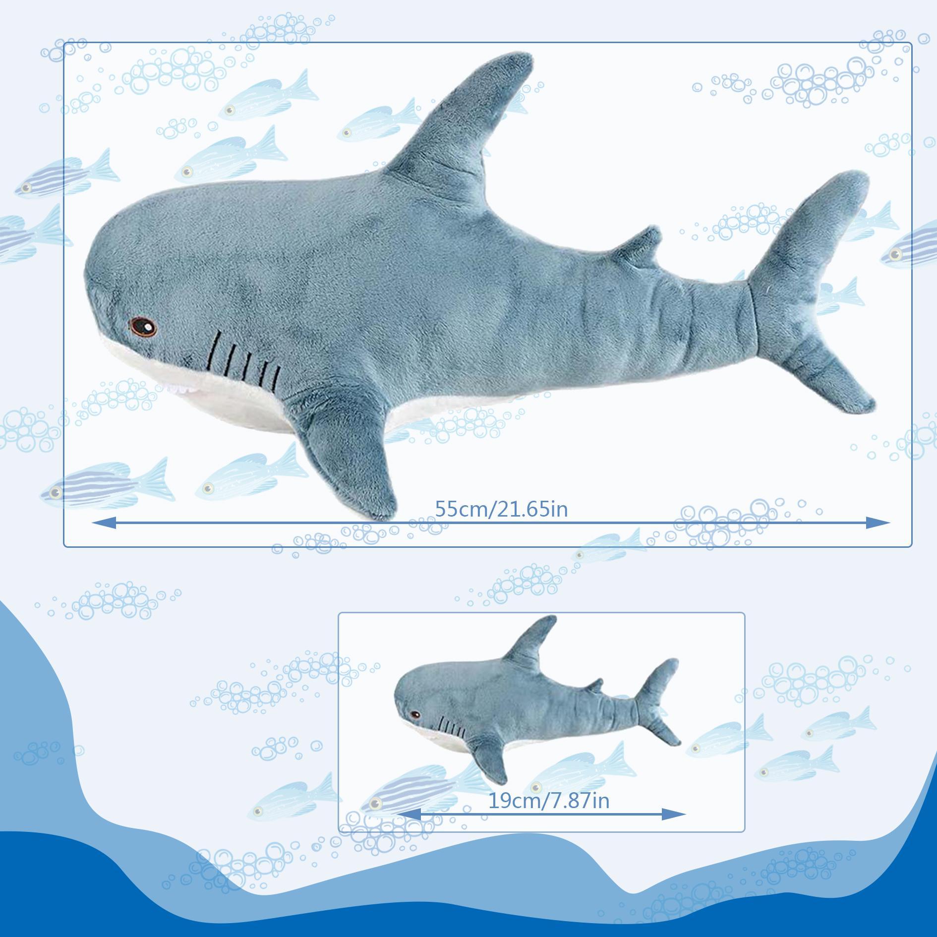 Home Giant Shark Soft Adorable Stuffed Toys, 5 Counts/set Soft Plush Pillows, Creative Comfort Animal Plushie Doll Pillow for Room Decor, Fun Birthday Gift, Soft Cuddly Gift, Huggable Stuffed Animal, Sofa Ornaments,  Stuffed Animals
