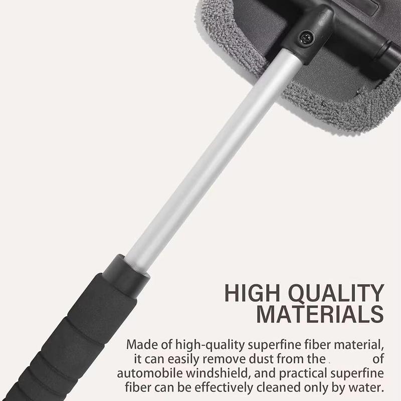 Microfiber Window Glass Cleaning Brush Car Windshield Cleaning Brush Set With Pad Extendable Handle Scraper Mist Eliminator Valentine's Day gift Tiktok Shop