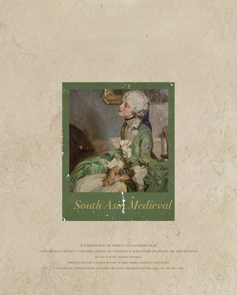 Dark Green Chenille Curtains Mid-Century Style| Full Blackout & Privacy hook/gromment 2 ways hang 2 Panels