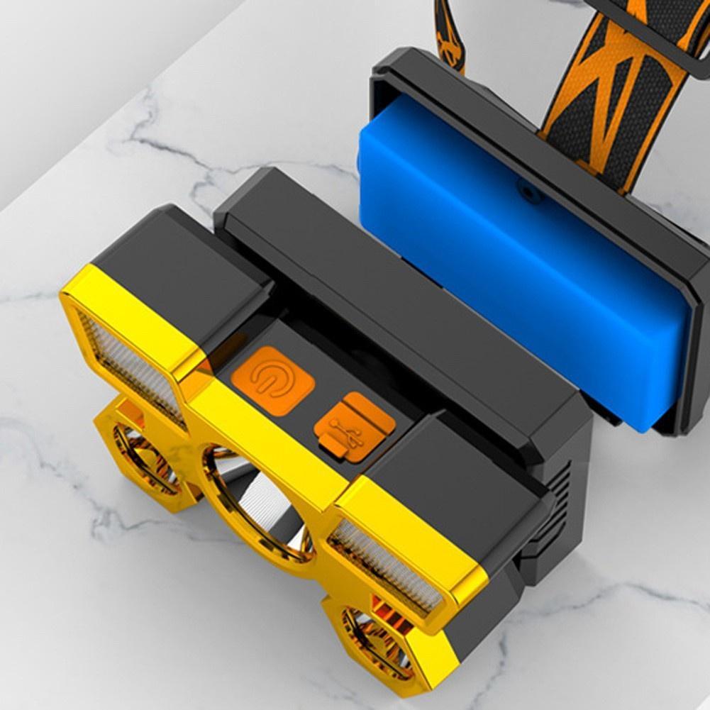 Rechargeable USB LED Headlamp, 1 Count Portable Adjustable Head-mounted LED Light For Outdoor Camping Fishing,Solocamping, Bikepacking, Glamping