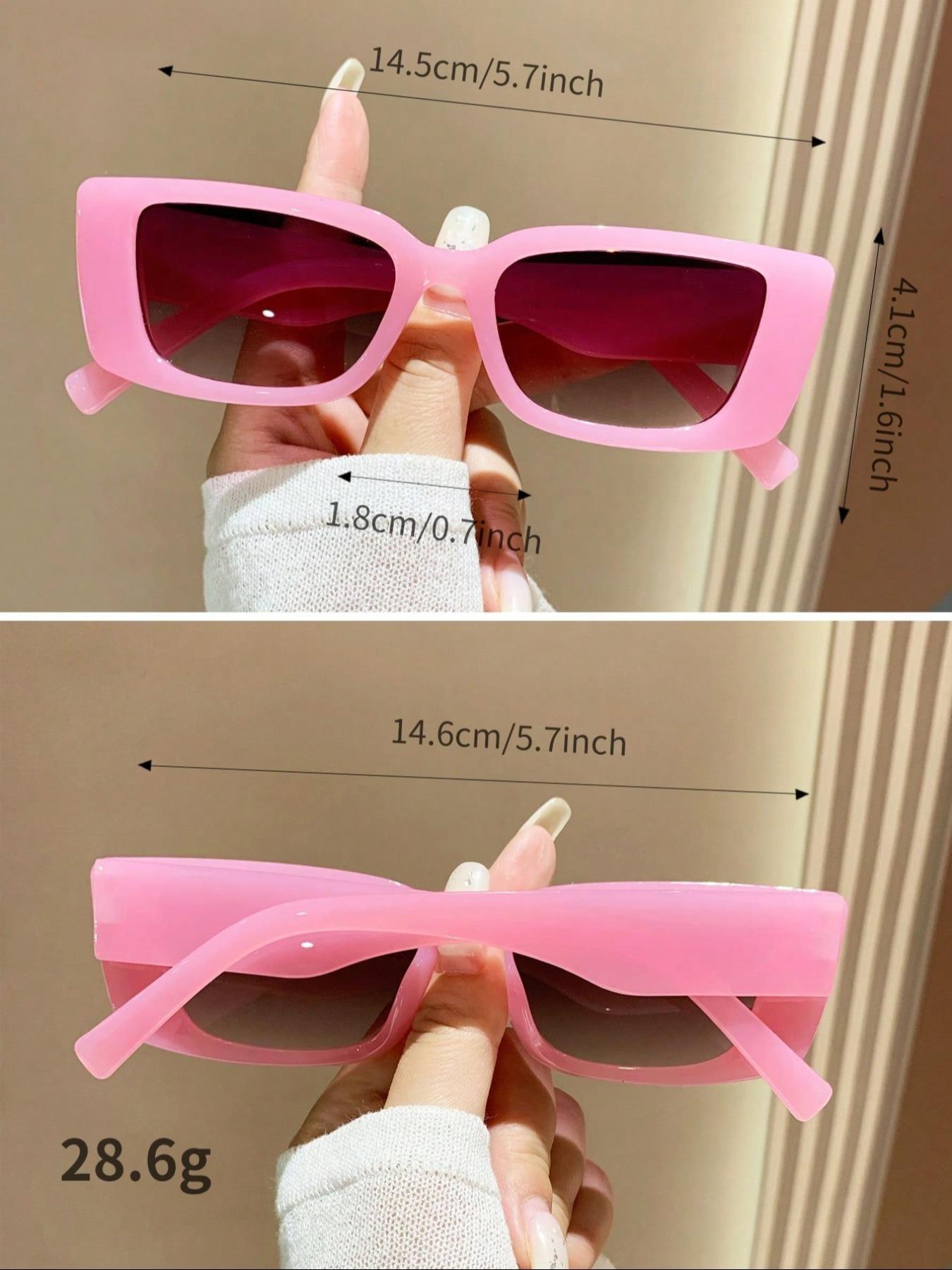 Summer Outfits 2024 Square Frame Sunglasses, New Fashion Travel Accessories for Women & Men, Lightweight and Durable for Outdoor Sun Protection Glasses for Daily Use, Trendy Beach Eyewear