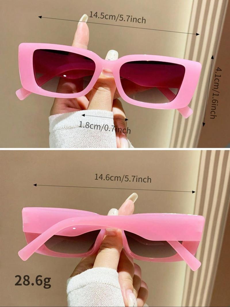 Summer Outfits 2024 Square Frame Sunglasses, New Fashion Travel Accessories for Women & Men, Lightweight and Durable for Outdoor Sun Protection Glasses for Daily Use, Trendy Beach Eyewear