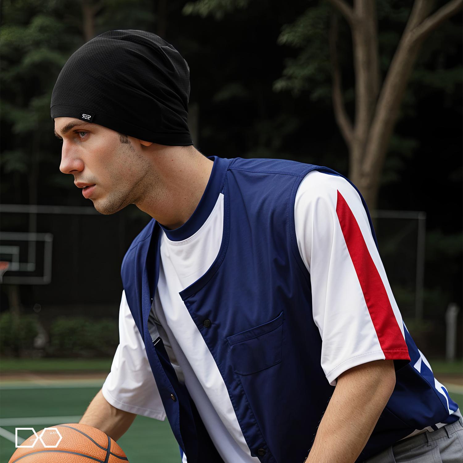 SHINENEOTH 2/3Pcs Breathable Skull Cap Men Beanie Do-rag Lightweight Sweat Wicking Hat Head Wrap Under Helmet Liner for Motorcycle Running Bandana Cycling