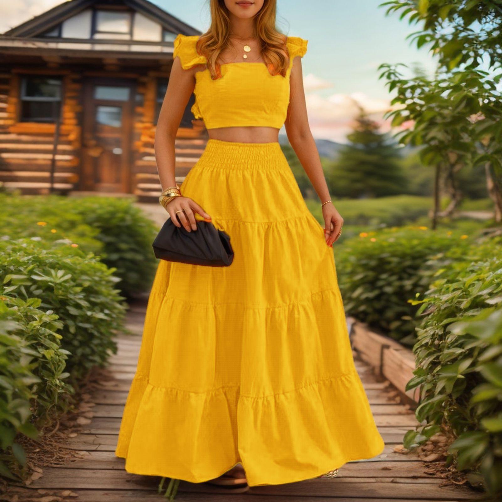 Elegant Long Sleeve Two Piece Dress Set