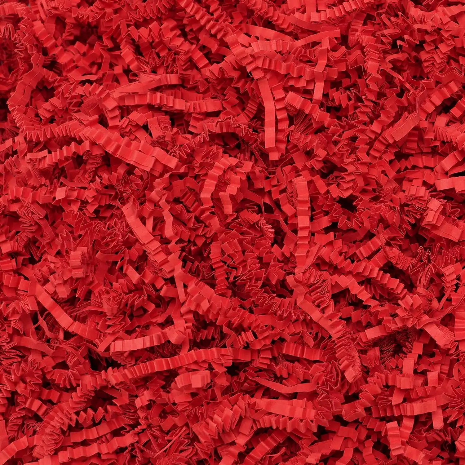 1LB Crinkle Paper Filler, Red Shredded Paper for  Basket Box | Crinkle Cut Paper Shred Filler for Christmas Birthday Wedding Valentines Day Decoration ﻿