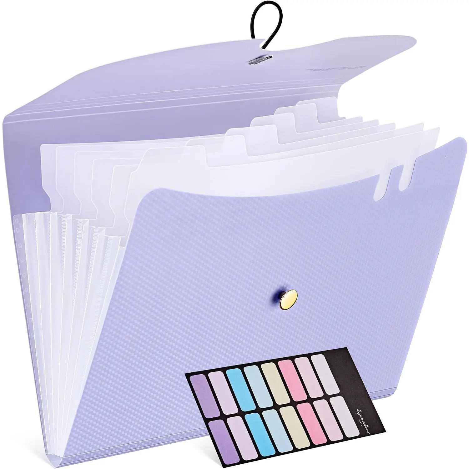 7 Pockets Expanding File Folder, A4 Accordion folders,  | Accordion File Folders with 12 Labels, Portable Document Organizer for , College, School, and Office Supplies