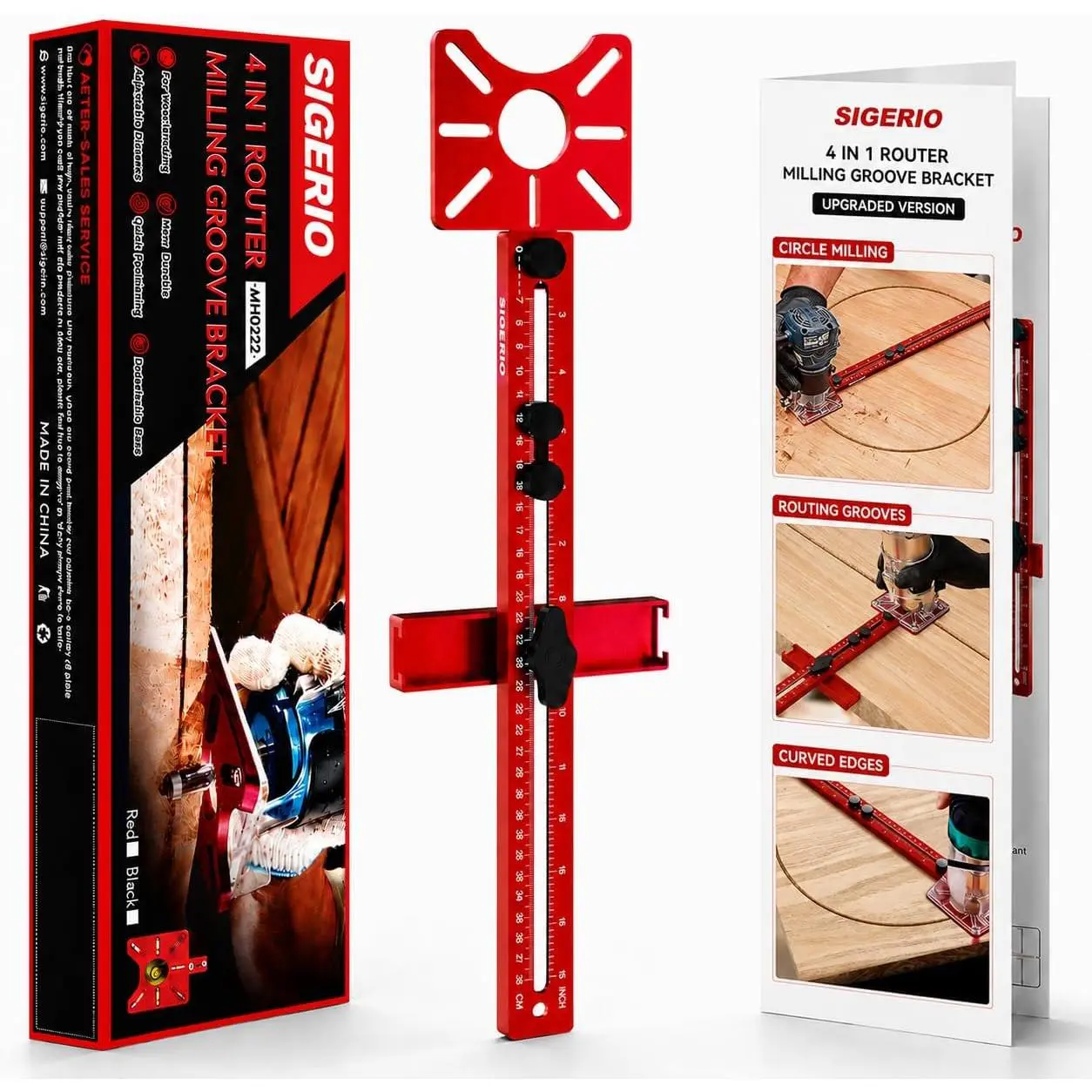 Circle Cutting Jig for//Compact Routers – 4 in 1 Jig, Aluminum Alloy Circle Cutting Guide for Trim Routers, 5.5–30" for Circles, Arcs & Grooves