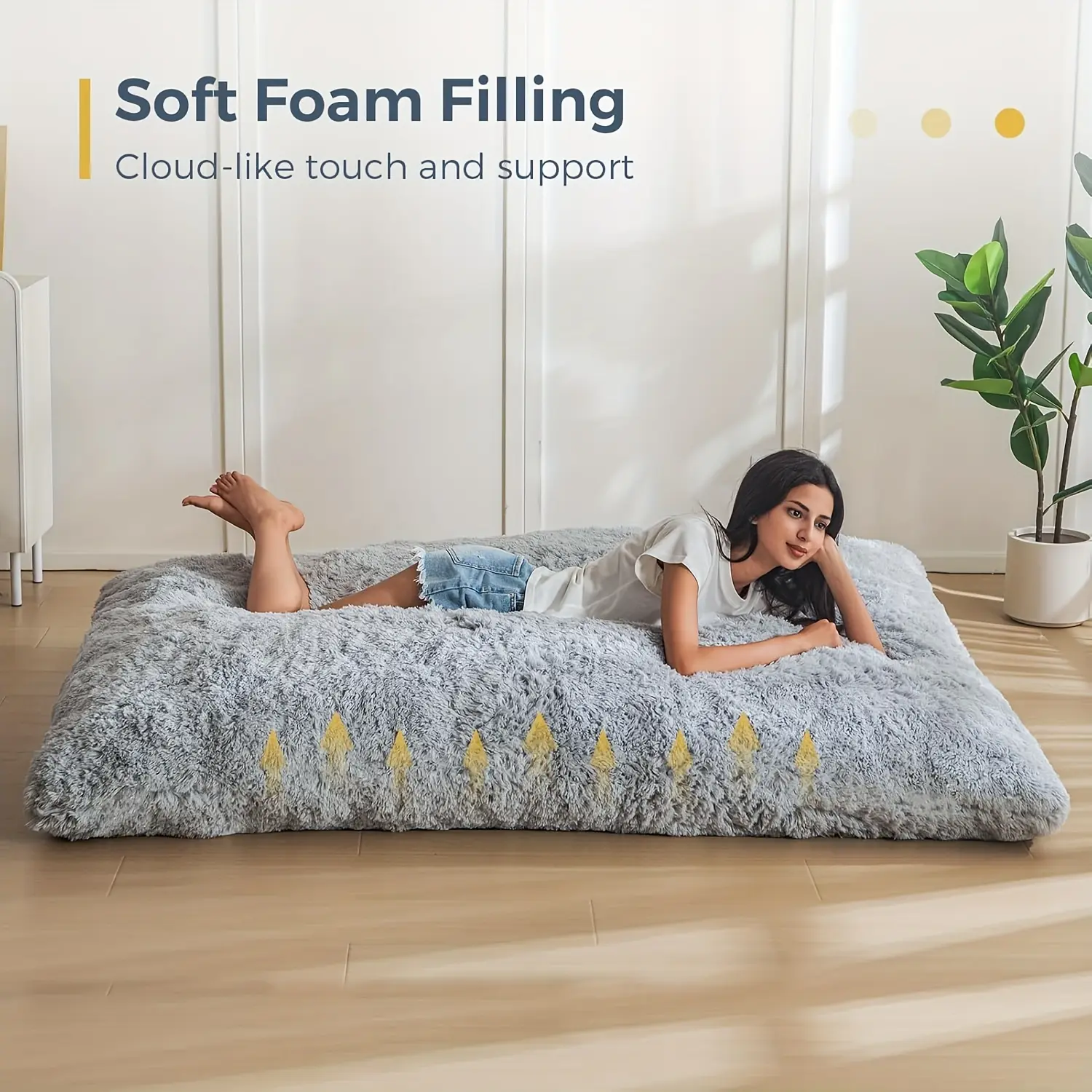 Bean Bag Chair Cover (Without Filler), Large Bean Bag Sofa Bed, Floor Mattress Bean Bag Chair Outdoor for Adults