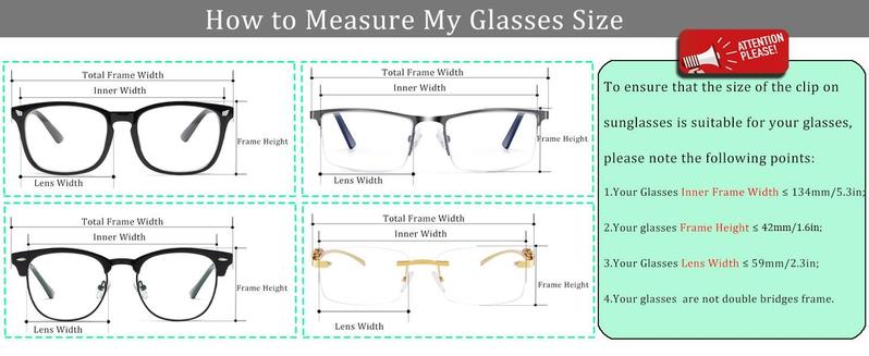 Polarized Clip-on Sunglasses with Flip Up Function Anti-Glare UV 400 Driving Glasses Clip-on for Prescription Glasses