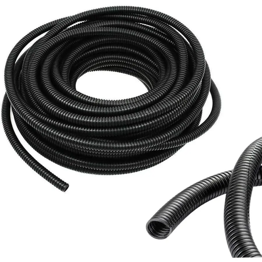 1/2 Inch Wire Loom Split Tubing - 10 ft Cord Protector Electric Wires Covers, Automotive Wire Flexible Conduit, Plastic Wire Cover