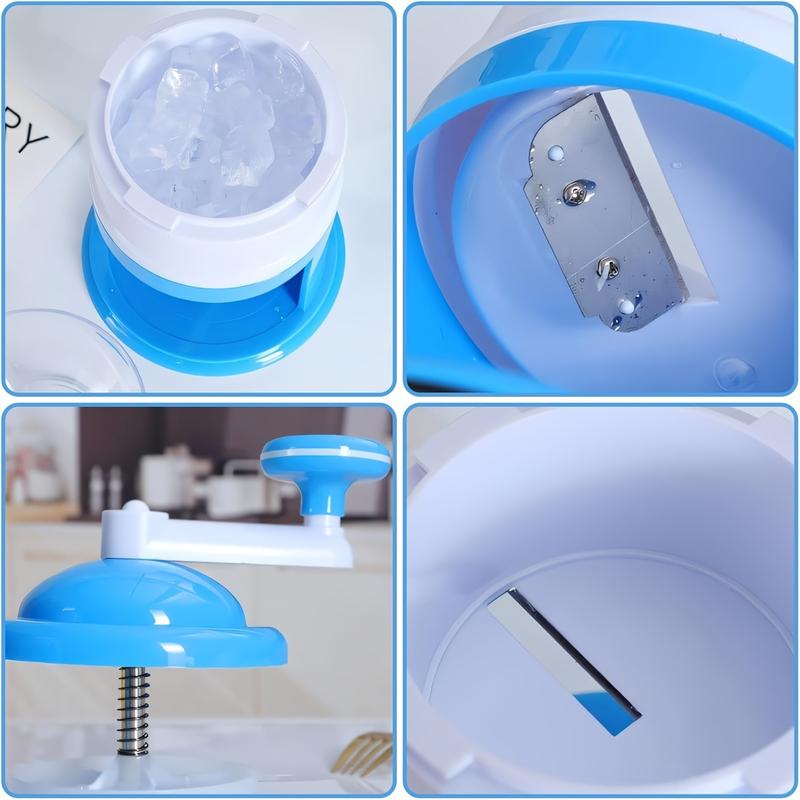 Snow Cone Machine Hand Crank, Shaved Ice Maker Machine for Home, Ice Shaver Hand Crank, Slushy Maker Machine, Ice Crusher for Snow Cones, Ideal for Summer Party, Portable