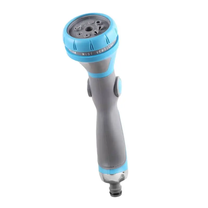 1Pcs Multi‑Pattern Garden Hose Nozzle Spray Gun, Ergonomic Non‑Slip Handheld Water Sprayer with 8 Spray Modes, Flow Control Trigger Lock, for Gardening Watering Car Washing Pet Shower Yard Cleaning