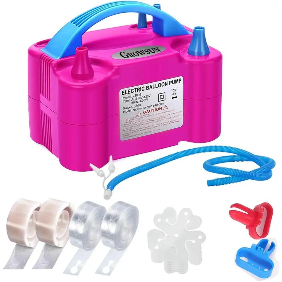 Balloon Pump Electric 110V 600W Balloon Garland Arch Kit Air Blower Inflator for Party Balloons Decoration Baby Shower Tape Strip Include