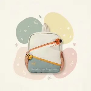 Graduation Season 2026 New Bee Decor Color Block Backpack for Toddler, Cute Lightweight Double Shoulder Bag for Infant Baby Boys Girls, Casual Travel Daypack for Preschool & Kindergarten