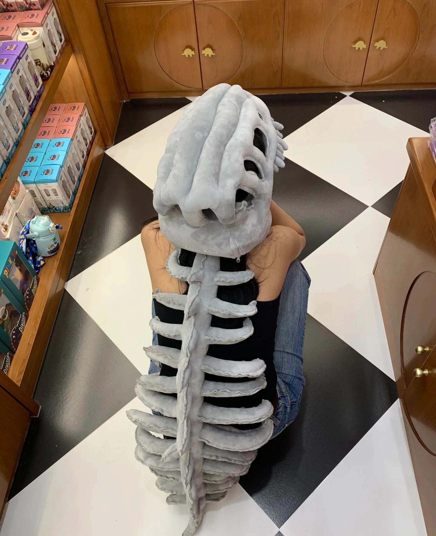 Hot Dinosaur Skeleton Cos Props Children Adult Cute Wearable Mask Halloween Party Carnival Cosplay Costumes Funny Headwear