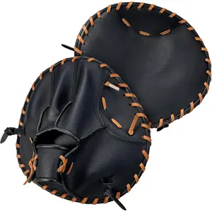 1 PC Baseball and Softball Training Glove Flat Infield Training Glove for Right-Hand Throw, Baseball&Softball Fielding Gear PVC Infield Flat Mitt for Men&Women Catching Balls Fielding Drills&Practice