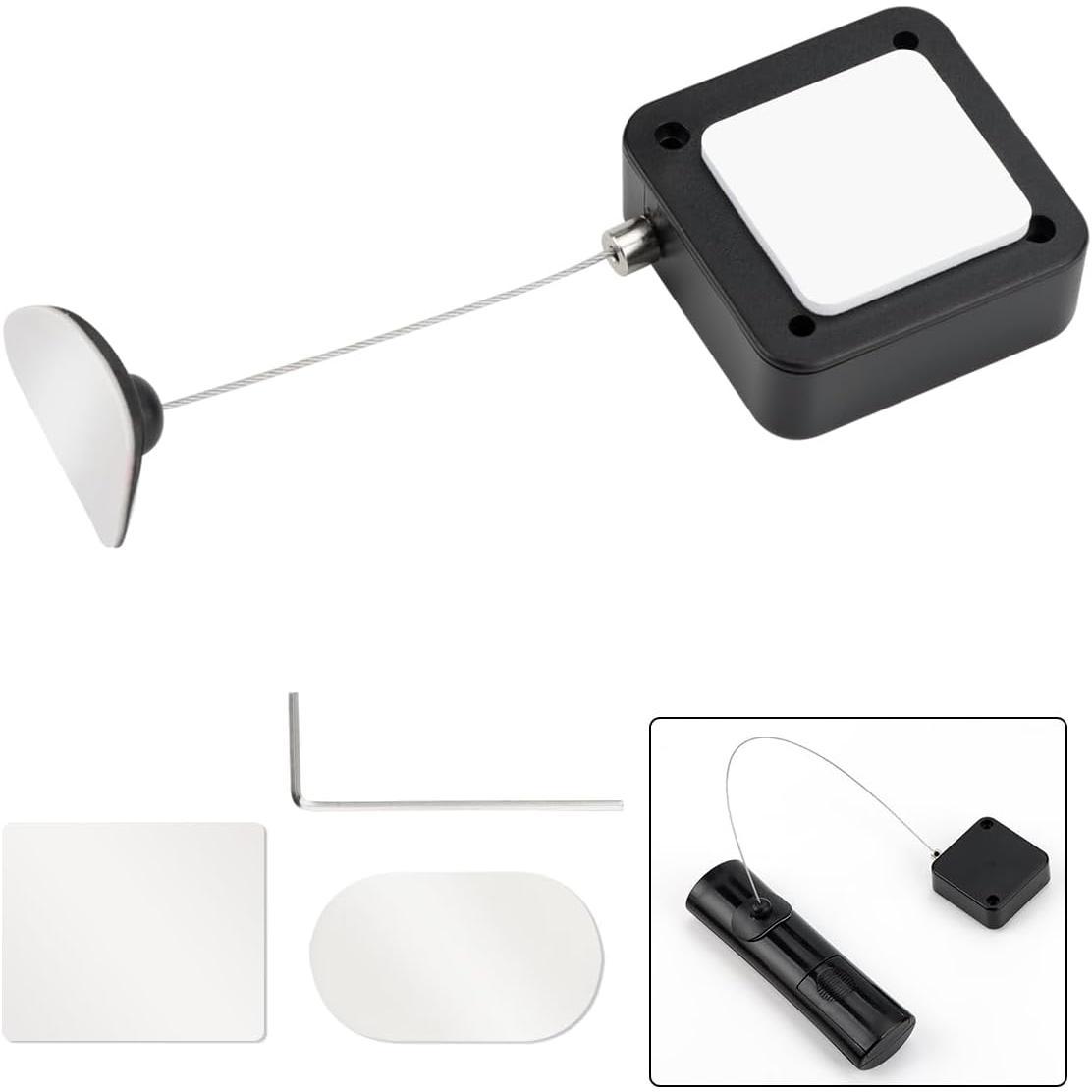 Retractable 90cm Remote Control Cable Tether Lock with Adjustable Locking Leash Length Clasp for TV Remote Control, Gaming Controller & Tablets Home Wireless