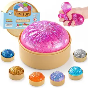 Sugar Dumpling Squishy Mystery Box - Cute Viral Squishy Dumpling Toy, Slow Rising Fidget Squeeze Toys for Stress Relief, Perfect for Desk Toys & Party Favors(Flash Pink) Decor Ornaments Decor Ornaments