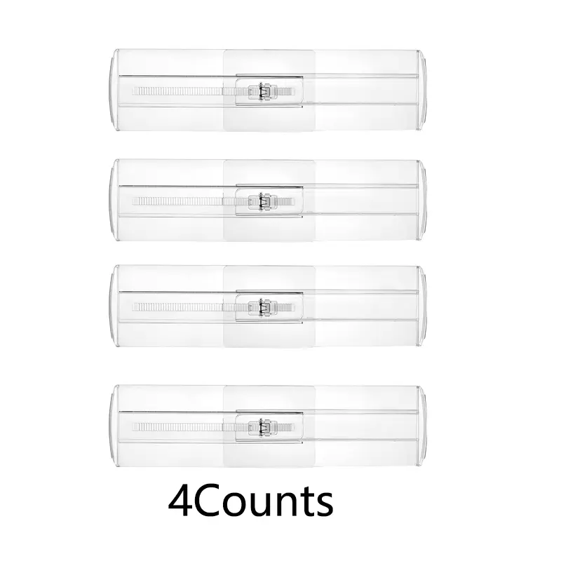 Adjustable Drawer Dividers, Expandable Dresser Organizer, Clear Plastic Separators for Clothes, Cosmetics & Kitchen Items
